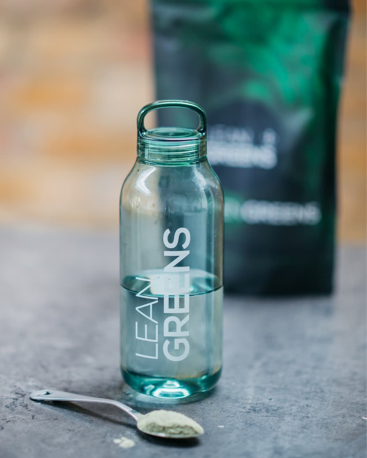 Collagen Greens pouch and measuring scoop – 12.6g per serving of premium greens, collagen and creatine